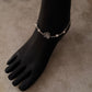 Elegant handcrafted 925 silver anklet with lotus design  