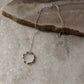 Minimal floral edge 925 silver chain necklace