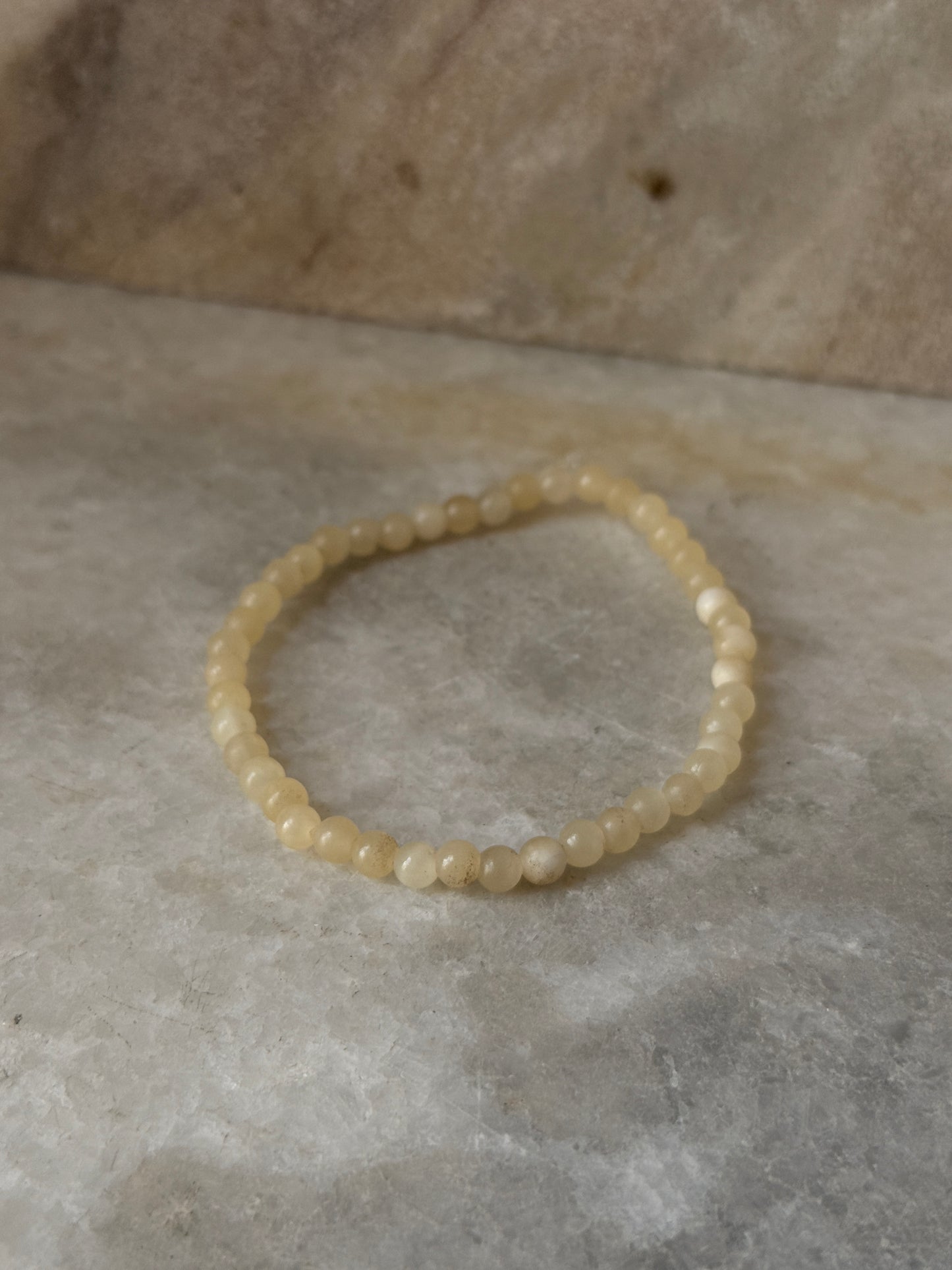 Natural Yellow Calcite Gemstone Bracelet for positivity  