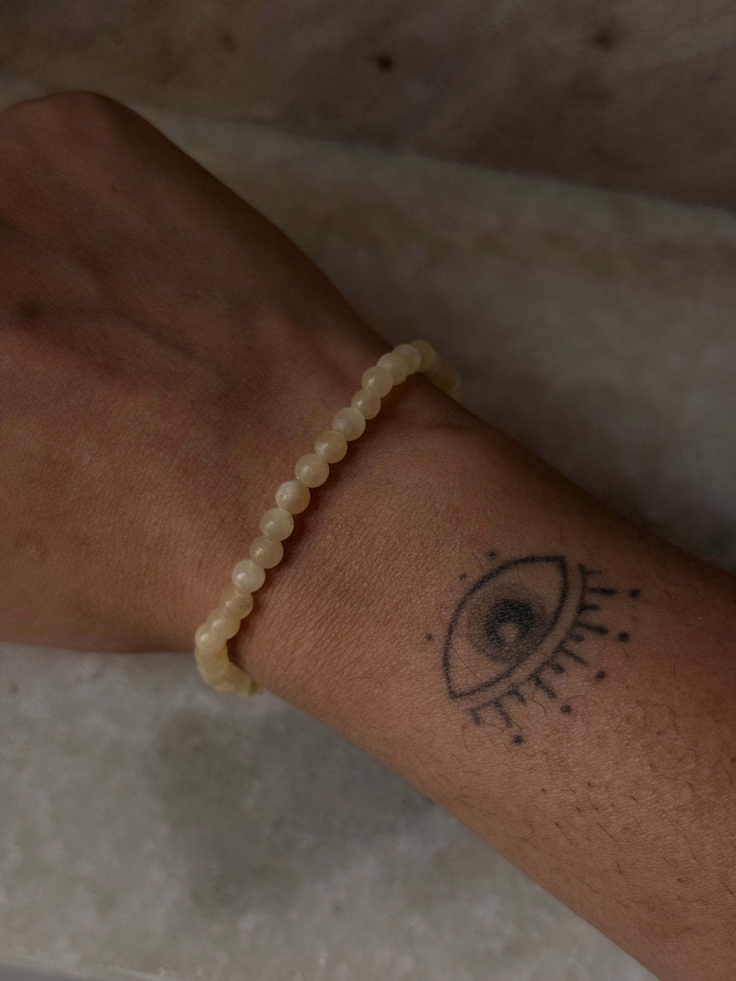 Polished Yellow Calcite Crystal Bracelet for motivation