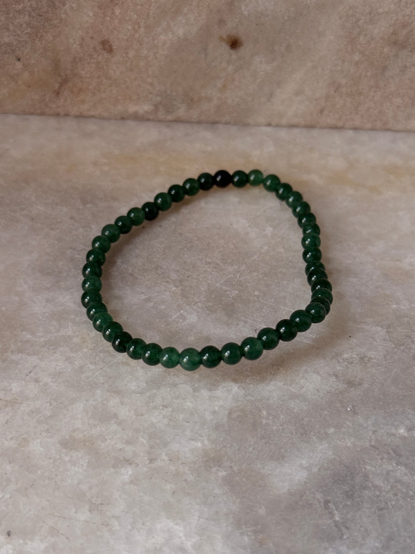Handmade 4MM Green Aventurine Stone Bracelet for abundance