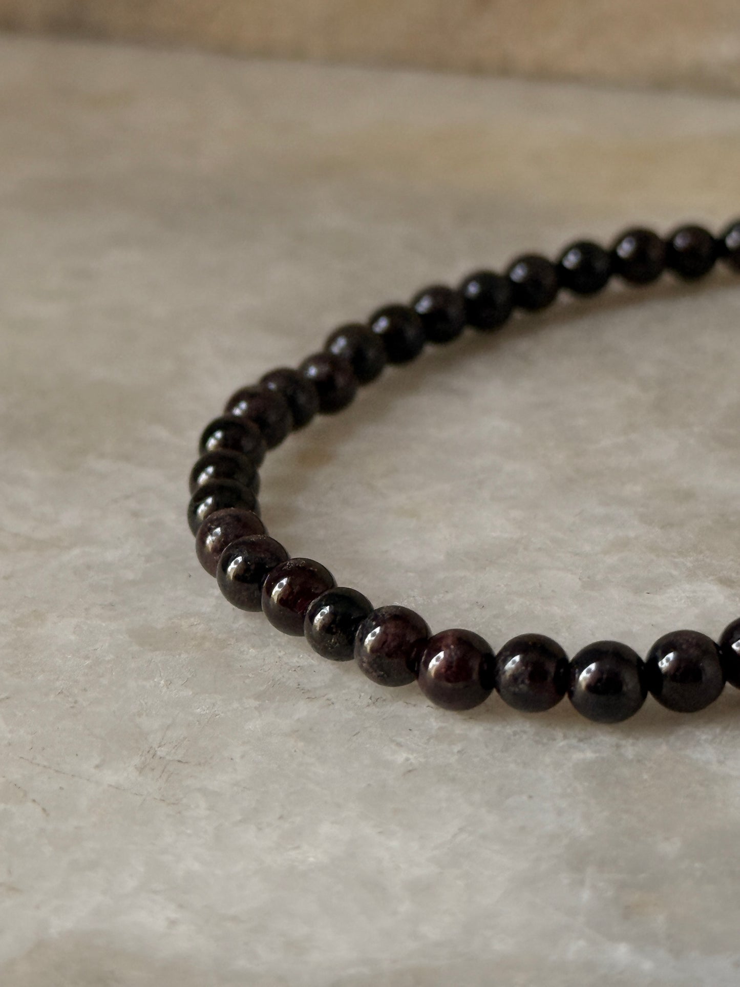 Garnet Natural Crystal Bracelet 4MM for passion and energy  