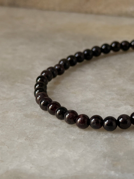 Garnet Natural Crystal Bracelet 4MM for passion and energy  