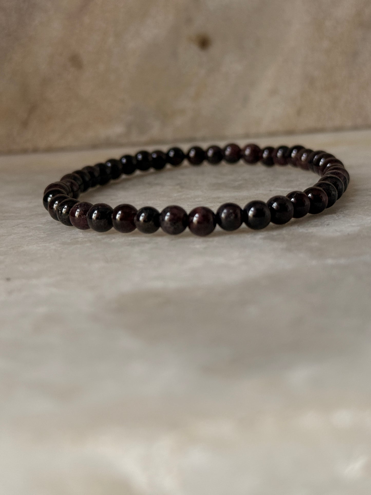 Handmade 4MM Garnet Stone Bracelet for motivation  