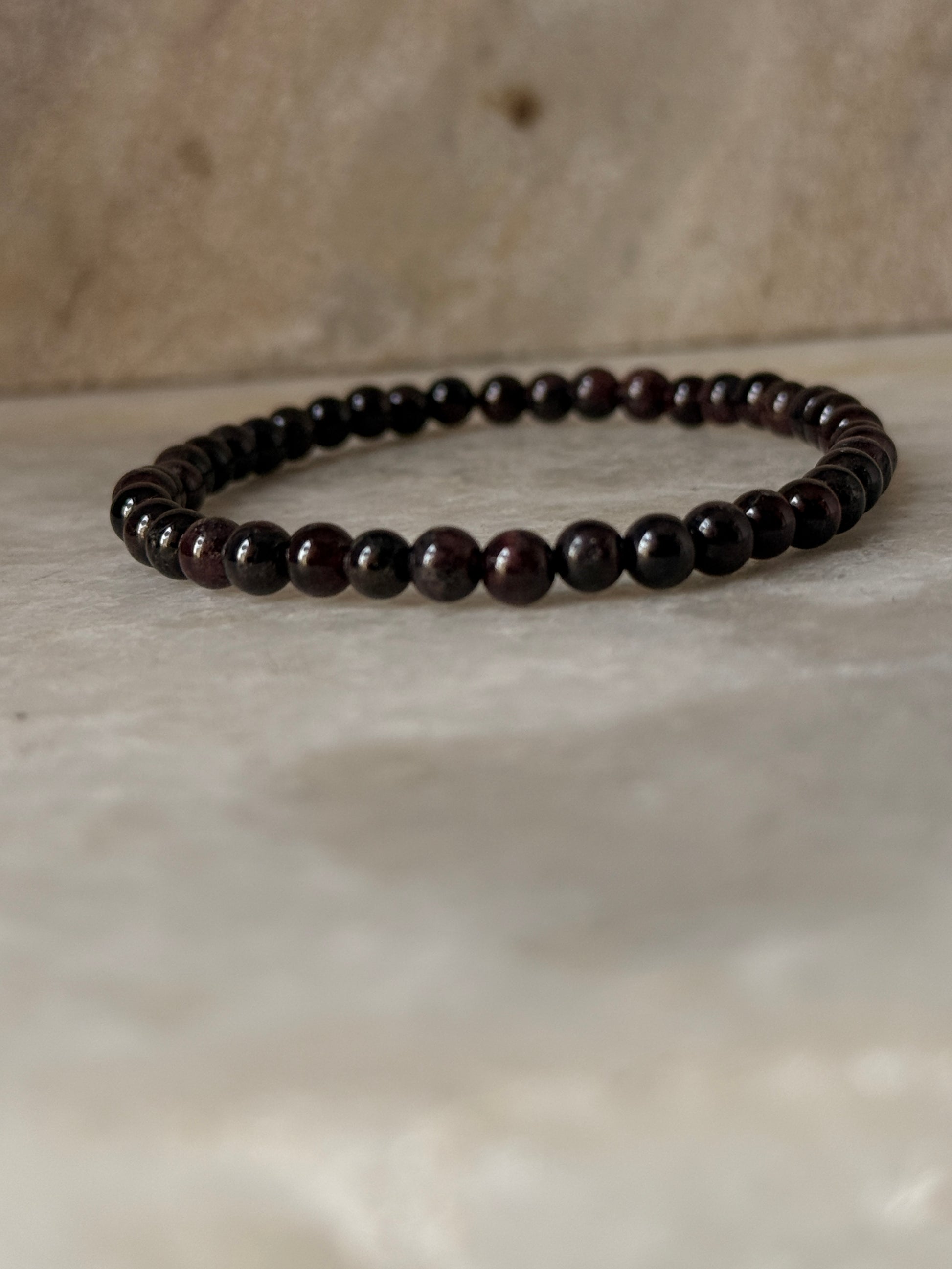 Handmade 4MM Garnet Stone Bracelet for motivation  
