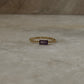 Gold Vermeil Amethyst Baguette Cut 925 Sterling Silver Ring  