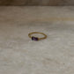 Handmade Gold Vermeil Rope Band Ring with Amethyst
