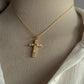 Gold Vermeil Ethiopian Opal Cross 925 Sterling Silver Necklace