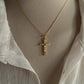 Gold Vermeil Ethiopian Opal Cross 925 Sterling Silver Necklace