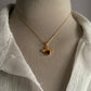 Gold Vermeil Garnet Bee 925 Sterling Silver Necklace