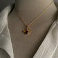 Gold Vermeil Garnet Bee 925 Sterling Silver Necklace