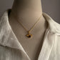 Gold Vermeil Garnet Bee 925 Sterling Silver Necklace