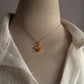 Gold Vermeil Citrine Bee 925 Sterling Silver Necklace