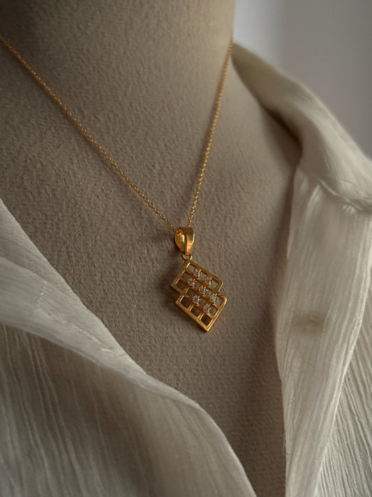 Karma Gold Plated Silver 925 Sterling Silver Pendant