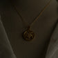Gold Plated Swastik 925 Sterling Silver Pendant