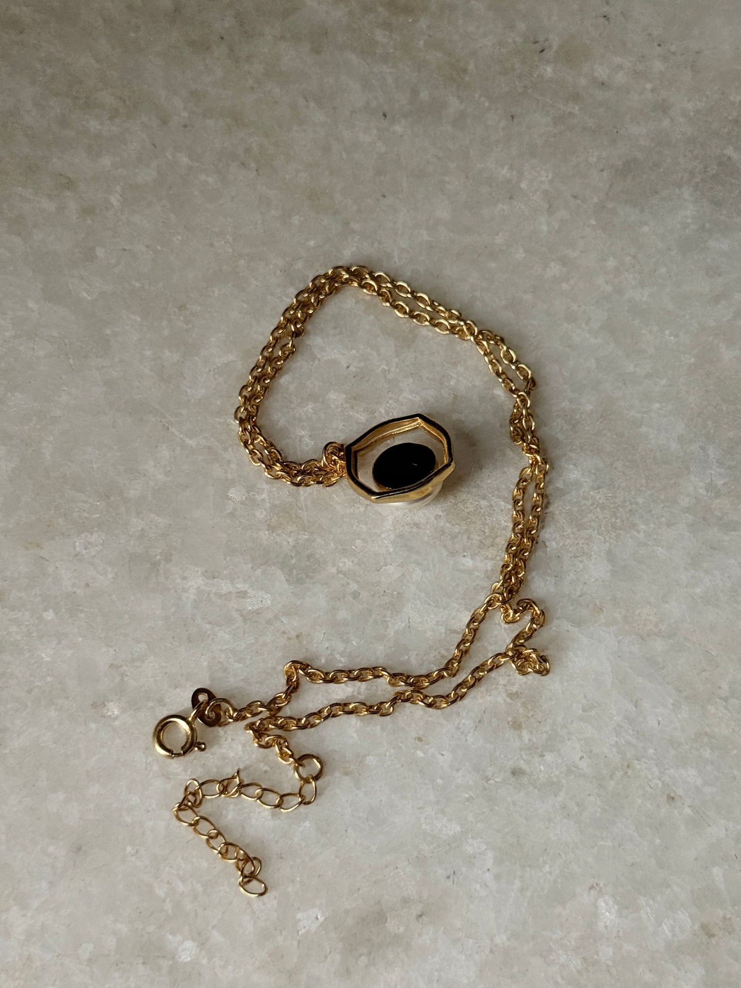  artisan made 925 sterling silver gold plated pearl necklace