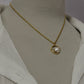 Elegant gold plated pearl 925 sterling silver necklace  