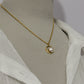 Dainty pearl pendant gold plated 925 sterling silver necklace