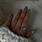 Labradorite Pear Tribal Boho Band  925 Sterling Silver Ring