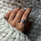 Labradorite Pear Tribal Boho Band  925 Sterling Silver Ring