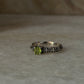 Peridot Solitaire Vintage Style Band 925 Sterling Silver Ring