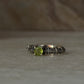 Peridot Solitaire Vintage Style Band 925 Sterling Silver Ring