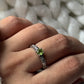 Peridot Solitaire Vintage Style Band 925 Sterling Silver Ring