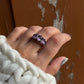 Vintage Style AAA Amethyst Oval Cut Band 925 Sterling Silver Ring