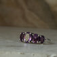 Vintage Style AAA Amethyst Oval Cut Band 925 Sterling Silver Ring