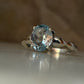 Blue Topaz Wavy Band 925 Sterling Silver Ring