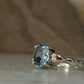 Blue Topaz Wavy Band 925 Sterling Silver Ring