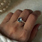 Blue Topaz Wavy Band 925 Sterling Silver Ring