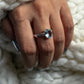 Blue Topaz Wavy Band 925 Sterling Silver Ring