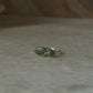 Elegant green aventurine pear round gemstone ring in 925 sterling silver