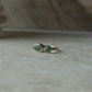 925 sterling silver green aventurine pear round gemstone ring  