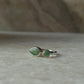 925 Sterling silver green aventurine pear round cut ring