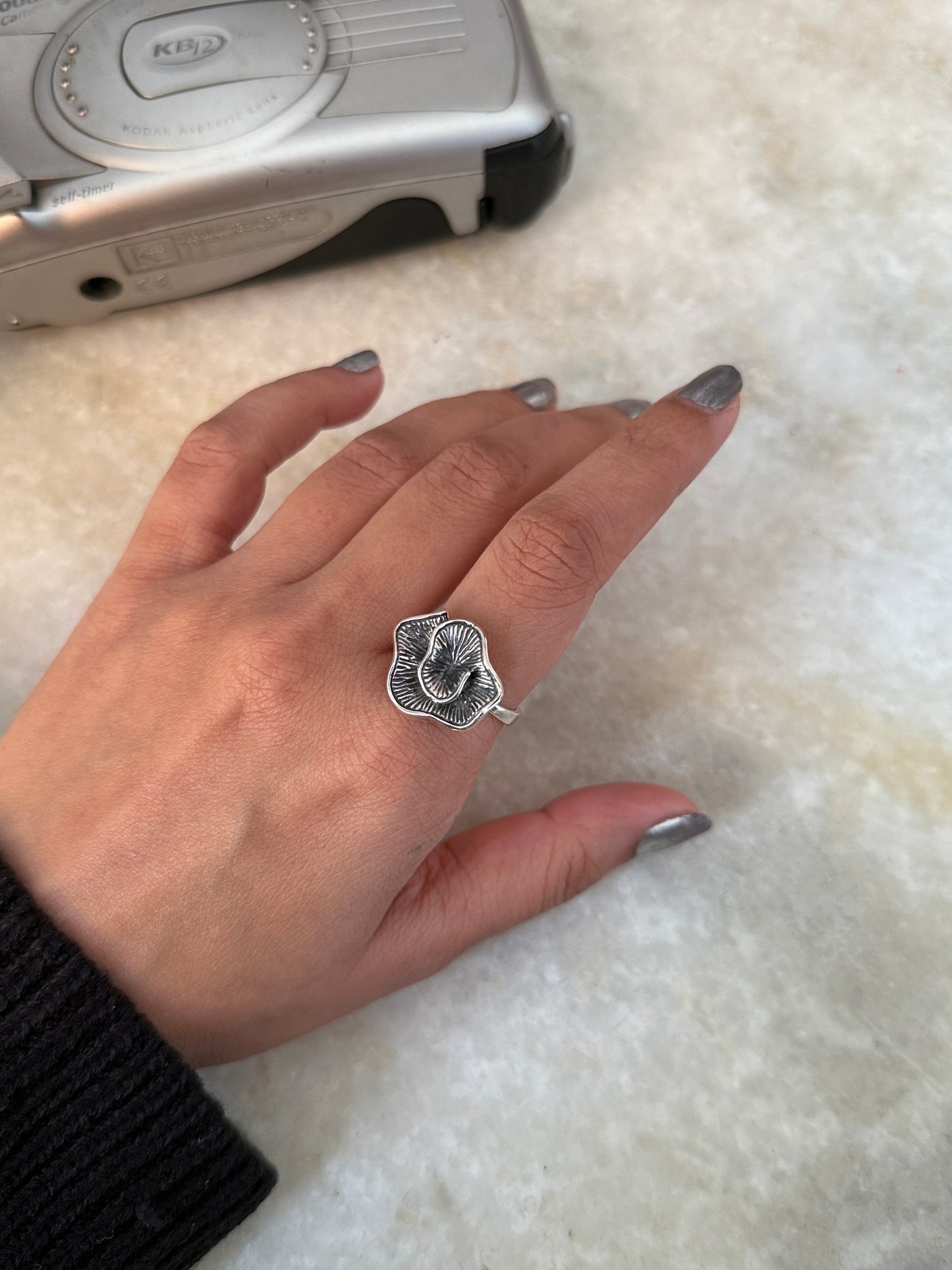 Shell Spiral 925 Sterling Silver Ring