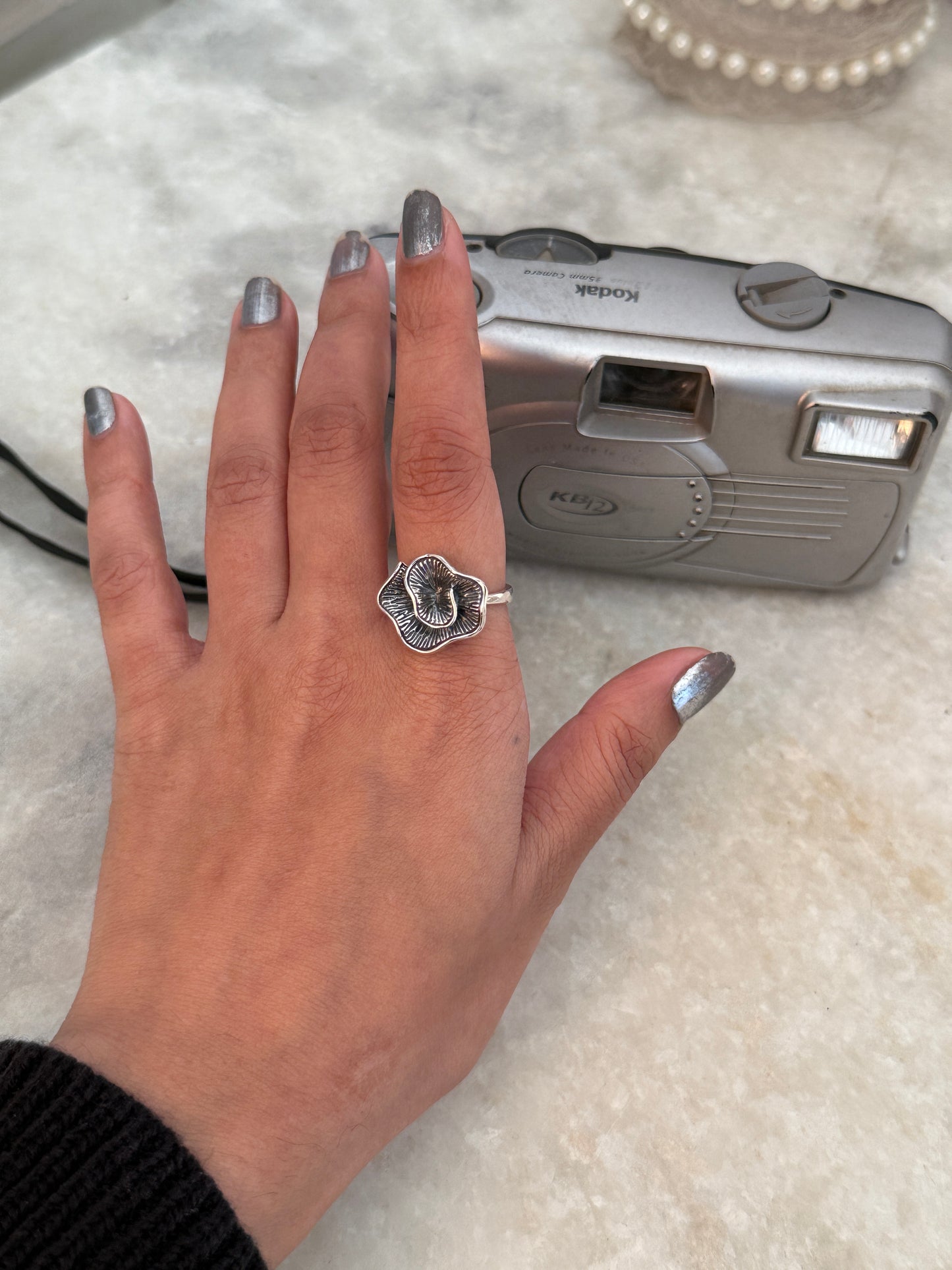 Shell Spiral 925 Sterling Silver Ring