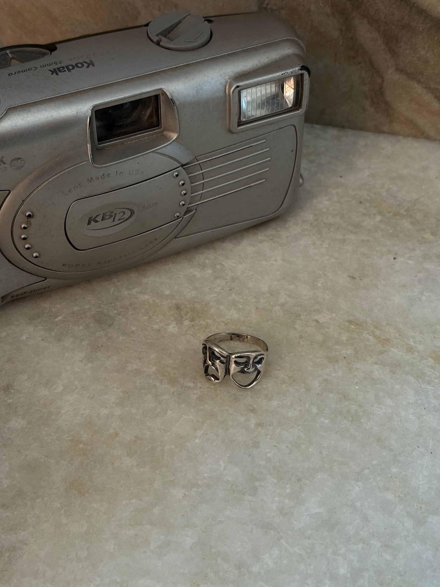 Theatre Mask 925 Sterling Silver Ring