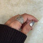 Antique Om/ Aum Statement Chunky 925 Sterling Silver Unisex Ring