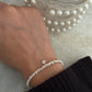 Handcrafted Basra pearl and white topaz sterling silver bracelet