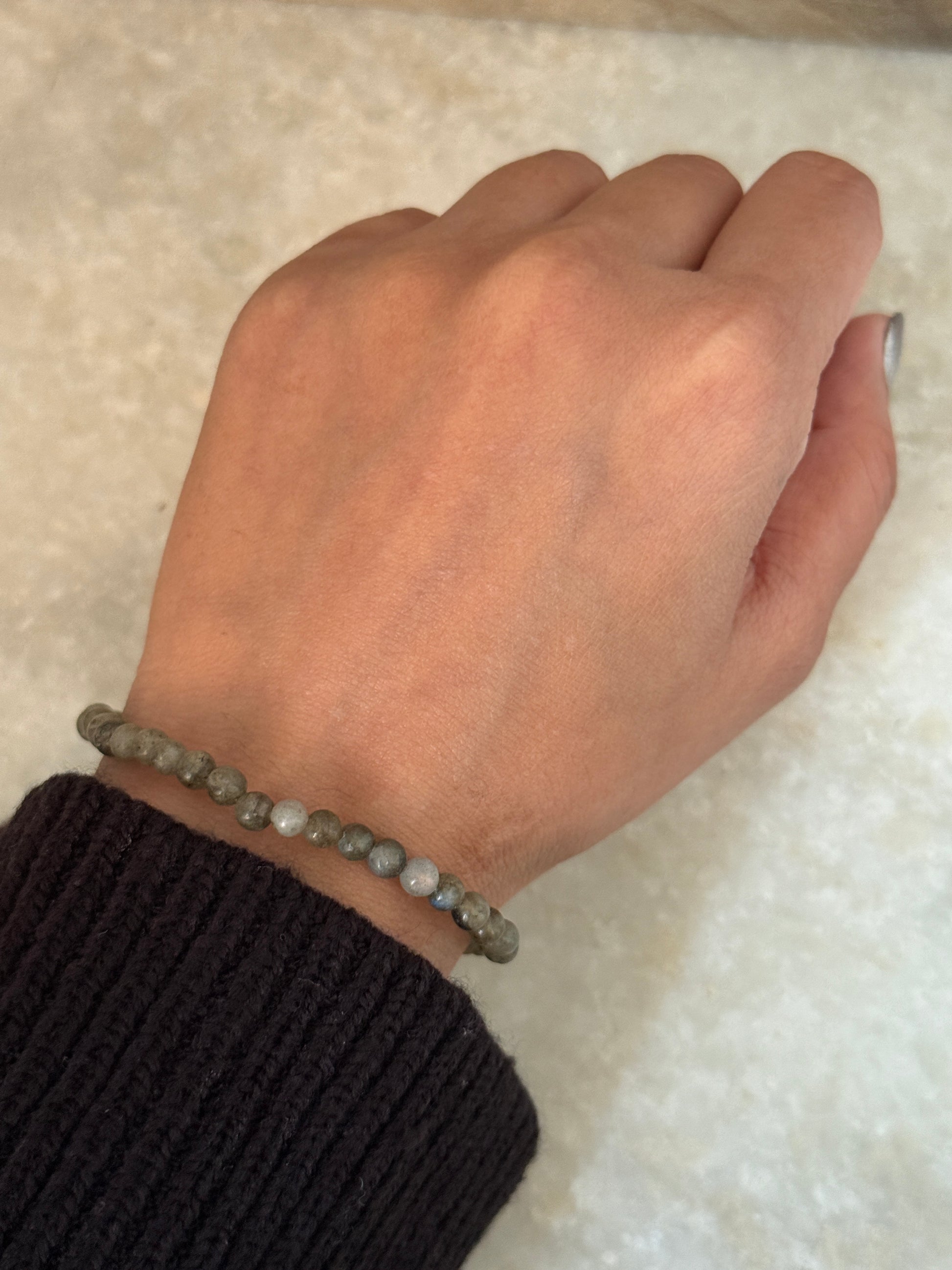 Labradorite natural crystal bracelet 4mm