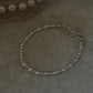 Freshwater pearl bracelet with 3mm sterling silver beads