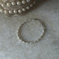 Pearl and 3mm silver bead bracelet in sterling silver