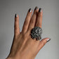Antique Boho Ghungroo Flower 925 Sterling Silver Ring