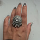 Antique Boho Ghungroo Flower 925 Sterling Silver Ring