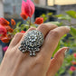 Antique Boho Ghungroo Flower 925 Sterling Silver Ring