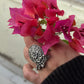 Antique Boho Ghungroo Flower 925 Sterling Silver Ring