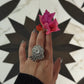 Antique Boho Ghungroo Flower 925 Sterling Silver Ring