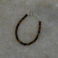 Faceted tigers eye natural crystal bracelet in sterling silver